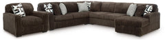 Midnight-Madness 4-Piece Sectional and Oversized Chair