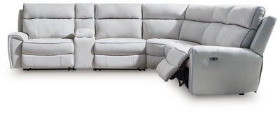 Grafton Pike 6-Piece Reclining Sectional with Storage Console