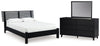 Danziar Full Panel Slat Bed, Dresser and Mirror