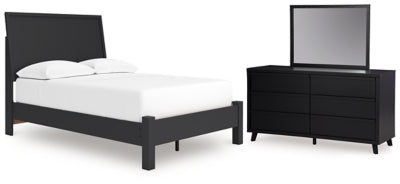 Danziar Full Panel Bed, Dresser and Mirror