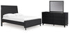 Danziar Full Panel Platform Bed, Dresser and Mirror