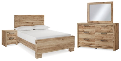 Cama completa Hyanna, tocador, espejo y mesita de noche