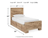 Hyanna Twin Panel Bed with 2 Side Storage