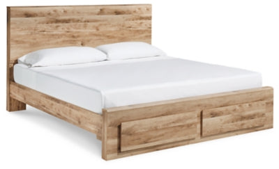 Cama con panel de almacenamiento Hyanna King