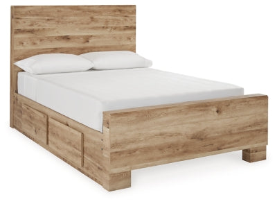 Cama de panel completo Hyanna con 1 almacenamiento lateral