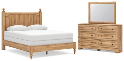 Cama Galletyn Queen con panel, cómoda y espejo