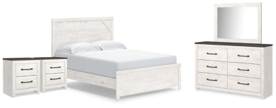 Gerridan Queen Panel Bed, Dresser, Mirror and 2 Nightstands