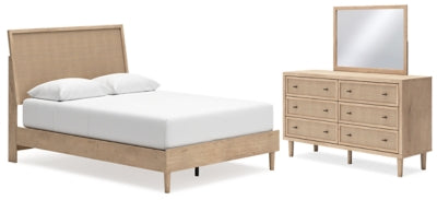 Cielden Cama Queen, Cómoda y Espejo