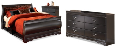Huey Vineyard Queen Sleigh Bed, Dresser and Chest