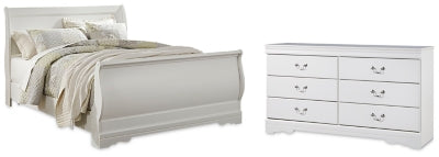 Anarasia Queen Sleigh Bed and Dresser