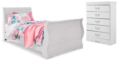 Anarasia Twin Sleigh Bed and Chest