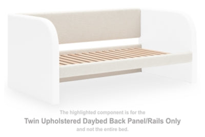 Shapella Twin Upholstered Daybed Panel/Rails/Slats
