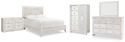 Paxberry Queen Panel Bed, Dresser, Mirror, Chest and 2 Nightstands
