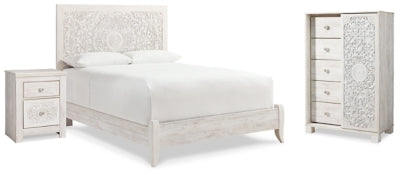 Paxberry Queen Panel Bed, Chest and Nightstand