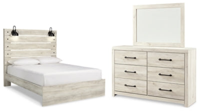 Cama con dosel, cómoda y espejo Cambeck Queen