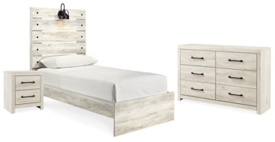 Cambeck Twin Panel Bed, Dresser and Nightstand