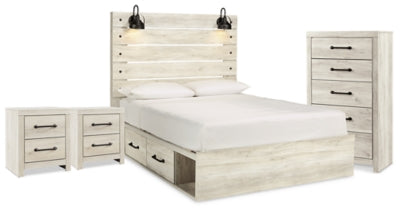 Cama Queen con almacenaje, cómoda y 2 mesitas de noche Cambeck