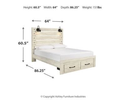 Cambeck Queen Panel Bed with 2 Storage Drawers