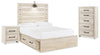 Cambeck Full Panel Bed with Storage, Chest and Nightstand