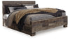 Derekson King Panel Bed with 2 Side Storage
