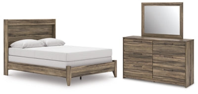 Cama Queen, Cómoda y Espejo Baystorm