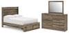 Baystorm Full Panel Storage Bed, Dresser and Mirror