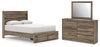 Baystorm Queen Panel Storage Bed, Dresser and Mirror