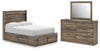 Baystorm Full Panel Storage Bed, Dresser and Mirror