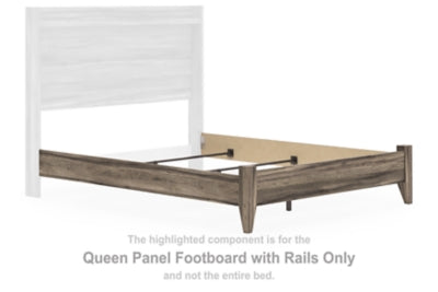 Pie de cama Baystorm Queen con rieles