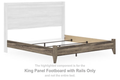Pie de cama tamaño King Baystorm con rieles