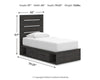 Delmorta Twin Panel Storage Bed