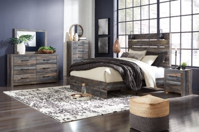 Drystan Queen Panel Bed, Dresser, Mirror, Chest and Nightstand