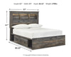 Drystan Full Bookcase Bed with 4 Storage Drawers