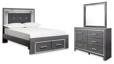 Lodanna Full Storage Bed, Dresser and Mirror