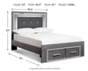 Lodanna Full Panel Bed with 2 Storage Drawers