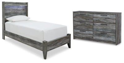 Cama con paneles dobles y cómoda Baystorm
