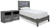 Baystorm Twin Panel Bed and 2 Nightstands