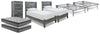Baystorm 2 Twin Panel Beds, 2 Mattresses, 2 Foundations, and Chest