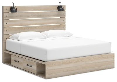Senbry King Panel Bed with Storage