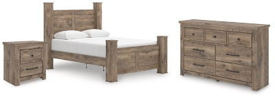 Keithland Queen Poster Bed, Dresser and Nightstand