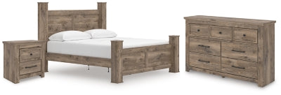 Keithland King Poster Bed, Dresser and Nightstand
