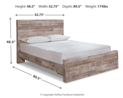 Effie Queen Panel Bed with 2 Storage Drawers