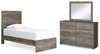 Ralinksi Twin Panel Bed, Dresser and Mirror