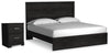 Belachime King Panel Bed and Nightstand