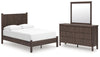 Cadmori Full Panel Platform Bed, Dresser and Mirror
