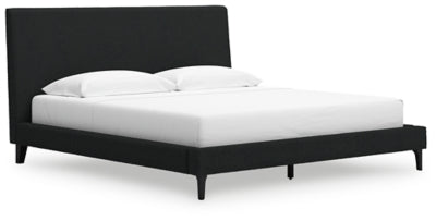 Cadmori King Upholstered Bed with Roll Slats
