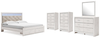 Altyra King Storage Bed, Dresser, Mirror and 2 Chests