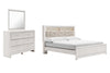 Altyra King Panel Bookcase Bed, Dresser and Mirror