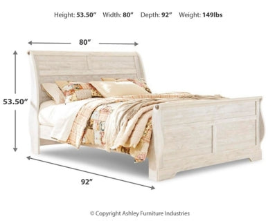 Willowton King Sleigh Bed