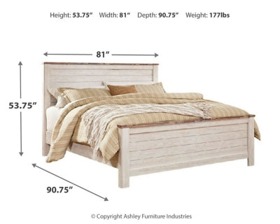 Willowton King Panel Bed